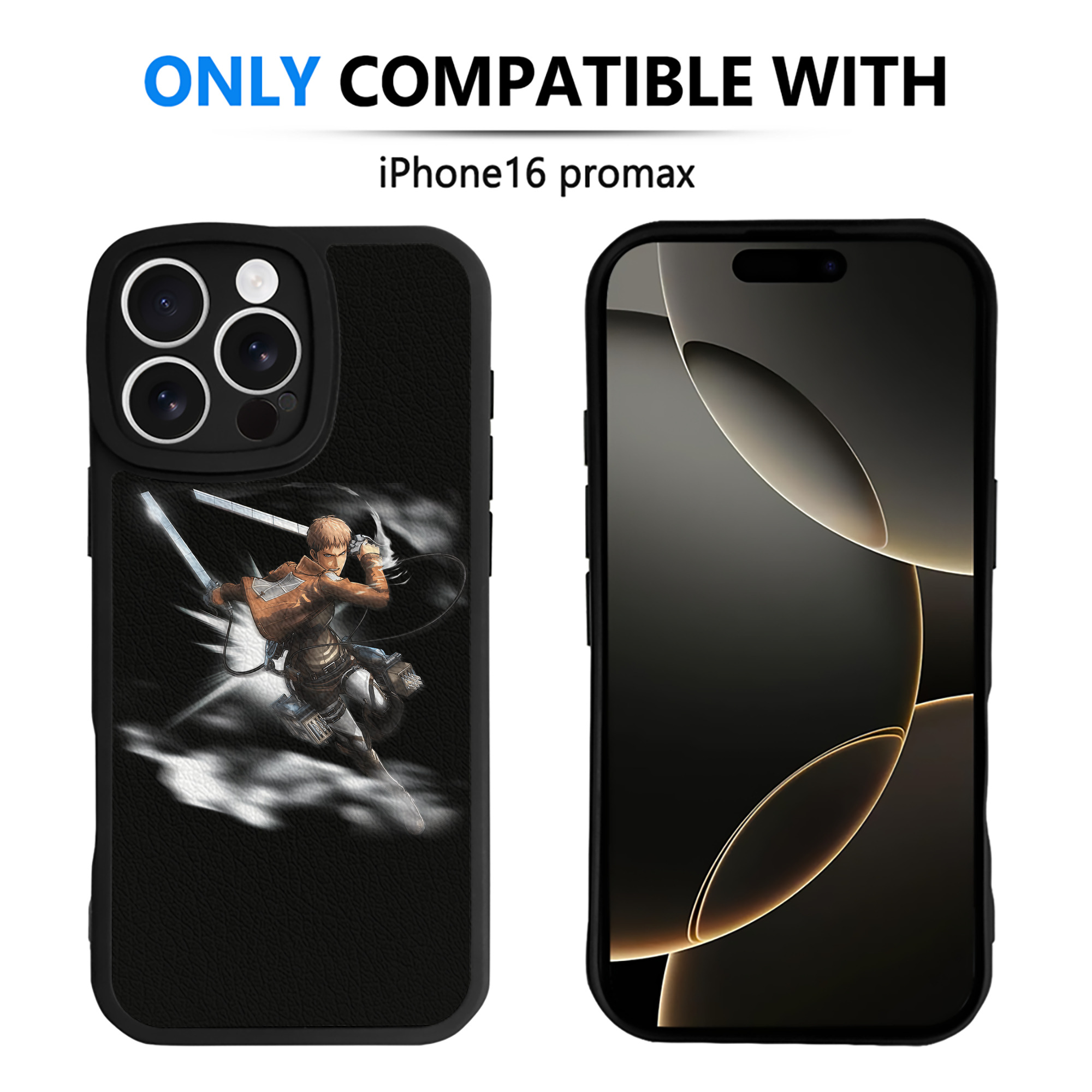 （画像用） 進撃の巨人 ジャン・キルシュタイン Attack on Titan Jean Kirstein 【iPhone 16シリーズ対応】シリコンスマホケース（レザー調） 材質：シリコン